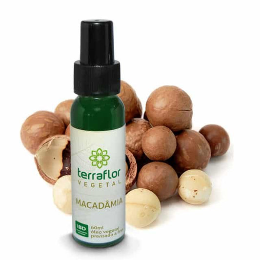 Óleo vegetal de Macadâmia - Terra Flor - Frasco com 60ml - Mundo dos Óleos