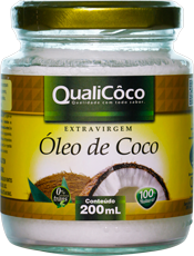 Óleo de Coco Extra Virgem - Qualicoco - Frasco com 200ml - Mundo dos Óleos