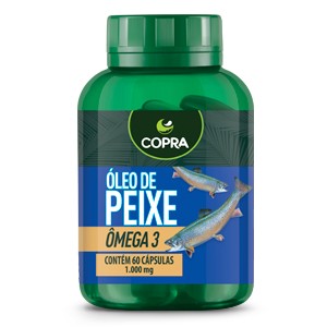 Óleo de Peixe - Ômega 3 - Copra - Frasco com 60 cápsulas de 1000mg - Mundo dos Óleos