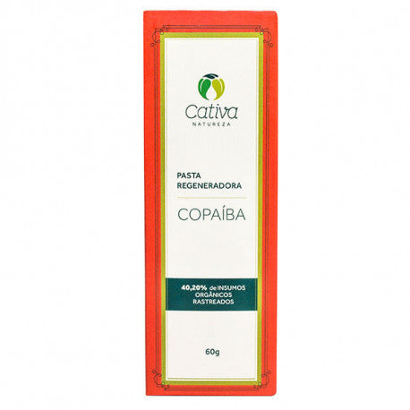 Pasta Regeneradora Copaiba Orgânica Natural Vegana - Cativa - Frasco com 60g - Mundo dos Óleos