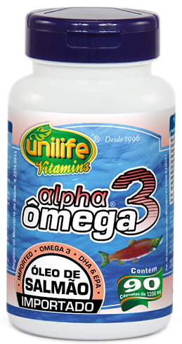 Óleo de Salmao - Unilife - Frasco com 90 Capsulas de 1200mg - Mundo dos Óleos