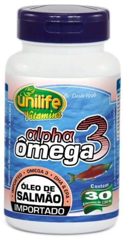 Óleo de Salmao - Unilife - Frasco com 30 Capsulas de 1200mg - Mundo dos Óleos