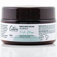Mascara Facial de Argila Pele Oleosa - Cativa - Frasco com 80g - Mundo dos Óleos