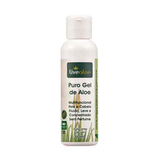 Puro Gel de Aloe - LiveAloe - Frasco com 60ml - Mundo dos Óleos