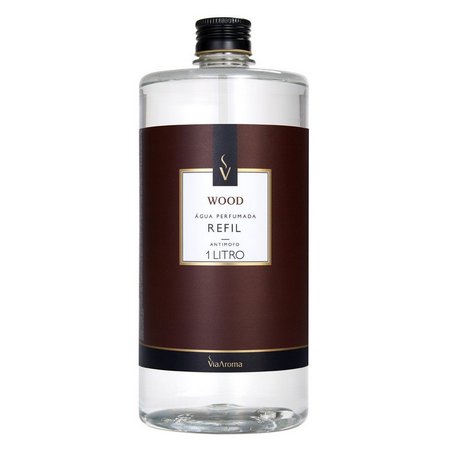 Refil Para Água Perfumada - Wood - Via Aroma - Frasco com 1Litro - Mundo dos Óleos