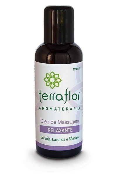Óleo de Massagem Relax - Terra Flor - Frasco com 120ml - Mundo dos Óleos