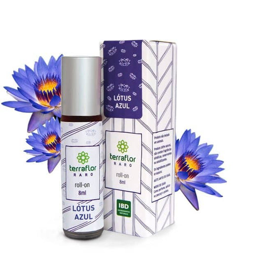 Roll-on  Lotus Azul - Terra Flor - Frasco com 8ml - Mundo dos Óleos