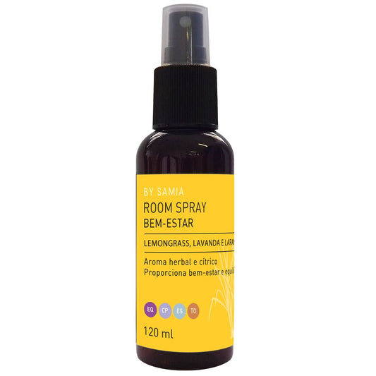 Room Spray Bem Estar - By Samia - Frasco com 120ml - Mundo dos Óleos