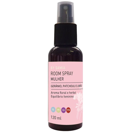 Room Spray Mulher - By Samia - Frasco com 120ml - Mundo dos Óleos