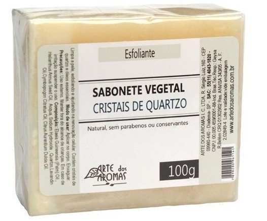 Sabonete Vegetal Esfoliante Cristais de Quartzo - Arte dos Aromas - Barra de 100g - Mundo dos Óleos