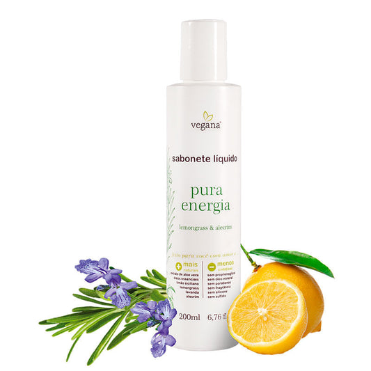 Sabonete Liquido Pura Energia - WNF - Frasco com 200ml - Mundo dos Óleos