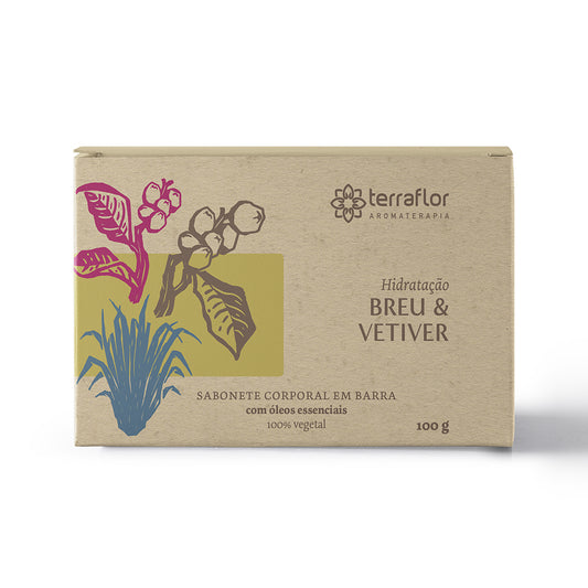 Sabonete Breu & Vetiver - Hidratação - Terra Flor - Frasco com 100g - Mundo dos Óleos