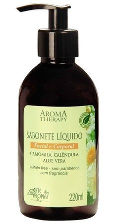 Sabonete Líquido Camomila Sem Fragancia - Arte dos Aromas - Frasco com 220ml - Mundo dos Óleos