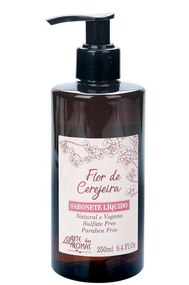 Sabonete Liquido Flor de Cerejeira - Arte dos Aromas - Frasco com 250ml - Mundo dos Óleos