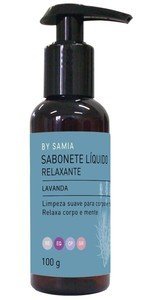Sabonete Liquido Relaxante (Lavanda) - By Samia - Frasco com 100g - Mundo dos Óleos