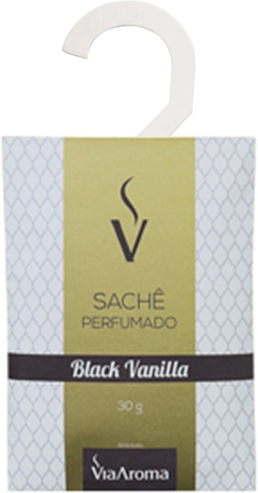 Sachê Perfumado 30g - Black Vanilla - Via Aroma - Mundo dos Óleos