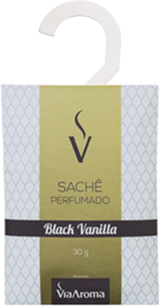 Sachê Perfumado 25g - Black Vanilla - Via Aroma - Mundo dos Óleos