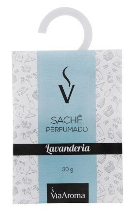 Sachê Perfumado - Lavanderia 25g - Via Aroma - Mundo dos Óleos