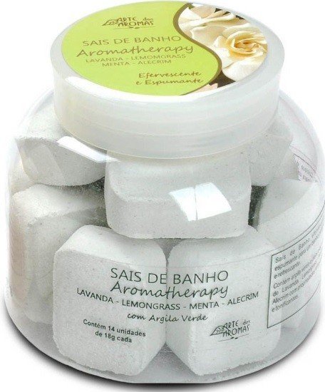 Sais de Banho Lemongrass - Arte dos Aromas - Frasco com 14 unidades - Mundo dos Óleos