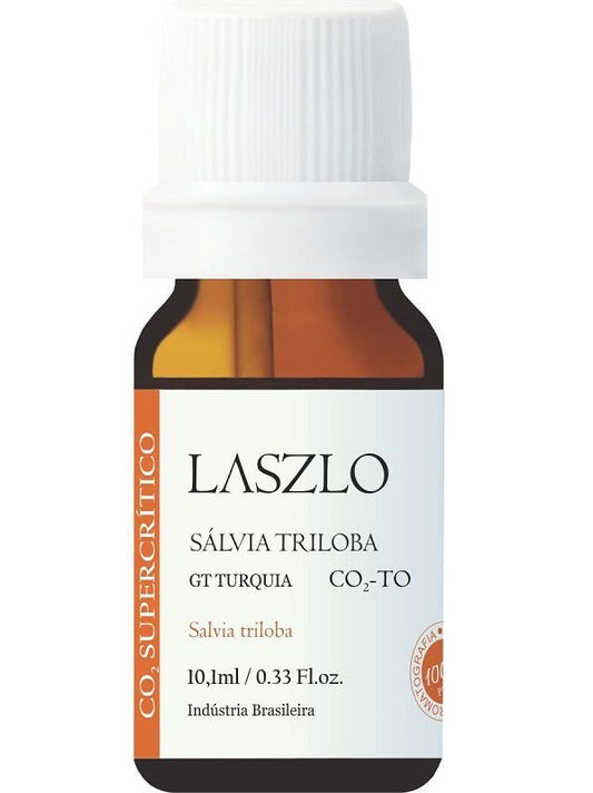 Óleo Essencial de Sálvia Triloba (CO2-TO) Gt Turquia - Laszlo - Frasco com 5ml - Mundo dos Óleos