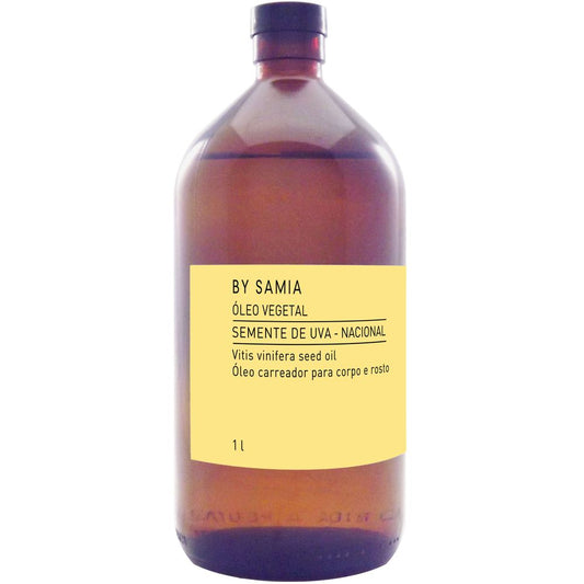 Óleo Vegetal de Semente de Uva  Nacional - By Samia - Frasco com 1 Litro - Mundo dos Óleos