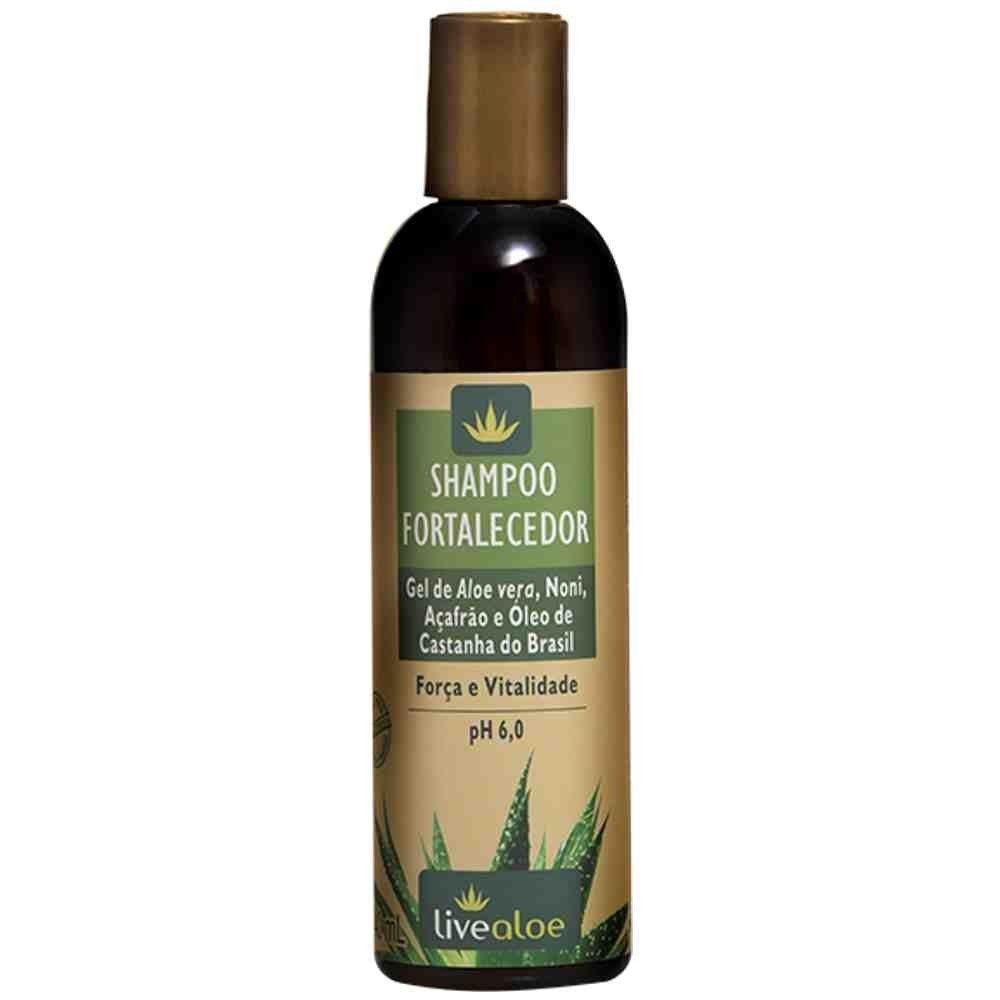Shampoo Fortalecedor - LiveAloe - Frasco com 240ml - Mundo dos Óleos