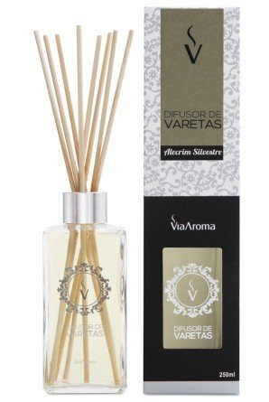 Difusor de Varetas - Alecrim Silvestre - Via Aroma - Frasco com 250ml - Mundo dos Óleos