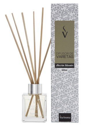 Difusor de Varetas - Alecrim Silvestre - Via Aroma - Frasco com 100ml - Mundo dos Óleos