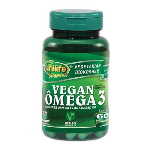Ômega 3 Vegan - Unilife - Frasco com 60 Capsulas de 480mg - Mundo dos Óleos